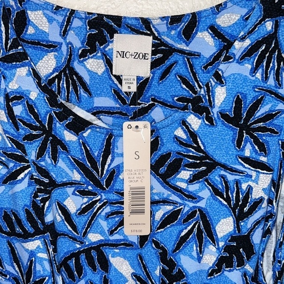 Nic + Zoe Coastal Vibes Blue Floral Dress Size S - Picture 7 of 10